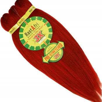 Příčesek Syntetické vlasy Copánky Rastafri Kanekalon 3 X PRE-STRECHED SW.RED