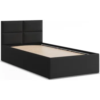 Postel Čalouněná postel BORGO 90x200 sm s roštem Černá