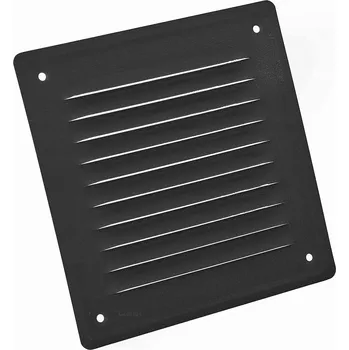 Větrací mřížka VENTILAČNÍ MŘÍŽKA KOVOVÝ KRYT POZINK SE SÍŤKOU 17x17 GRAFIT MATNÁ