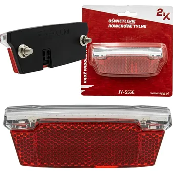 Cyklosvítilna Zadní světlo na kolo na nosič JY-555E 2 LED + COB pro elektrokola