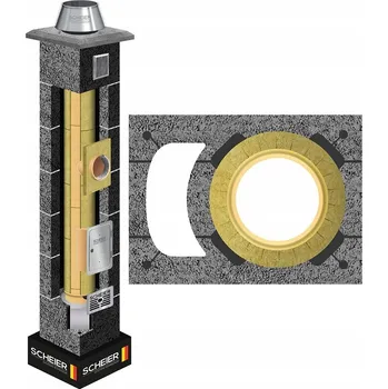 Komín Keramický komín, komínový systém KW fi 200 10 m, 36x50, izolovaný, zateplený