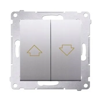 vypínač Žaluziový vypínač Klasik, Podomítkový Kontakt-simon stříbrný DZP1A.01/43