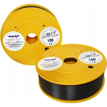 elektrický kabel Kabel LGY/H05V-K 0,75 mm2 100 m Černý