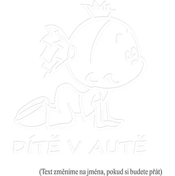 Samolepicí dekorace na vozidlo Děti v autě holka leze samolepka na auto - žlutá světlá / 10x11 cm