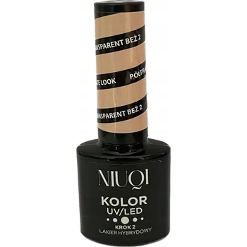 Lak na nehty NIUQI BÉŽOVÝ POLOPRŮHLEDNÝ HYBRIDNÍ LAK NA NEHTY
