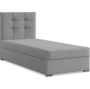 Postel Čalouněná postel ELDA 90x200 cm s pružinovou matrací Šedá I