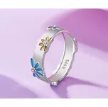 For Silver Prsten s barevnými květy - Stříbro 925 Velikost prstenu: 54,3mm