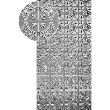 Plech Lisovaný pozinkovaný plech 2000x1000x1,2mm - vzor listy, 3D vzor