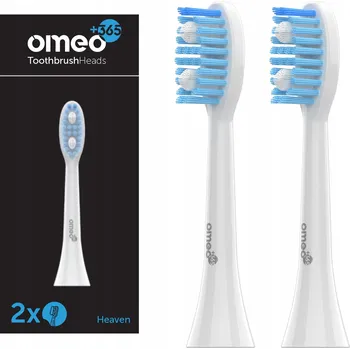 Péče o chrup 2 Hlavice k sonickému zubnímu kartáčku OMEO +365 Classic, bílé, velké