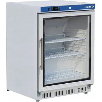 Lednice Chladnička Saro, prosklené dveře - bílá, model HK 200 GD