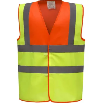 pracovní vesta Yoko Vesta HVW100 Hi-Vis, výstražná COT79W100zw305-hi vis oran 2XL Oranžová fluorescent/žlutá fluorescent