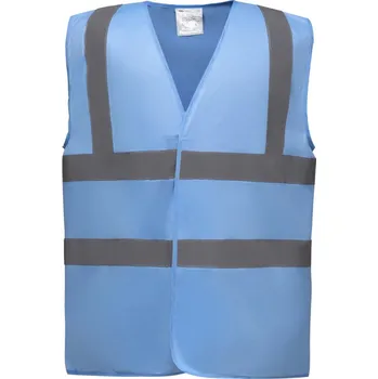 pracovní vesta Yoko Vesta HVW100 Hi-Vis, výstražná COT79W10041013-sky blue 3XL Modrá nebesky