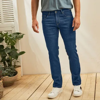 Dámské džíny Blancheporte Rovné strečové džíny zakulacené pod břichem, vnitřní délka nohavic 72 cm tmavě modrá 56