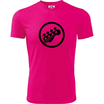 Chlapecké oblečení Kytara kruh - Dětské triko sportovní (dresovina) - 158 cm/12 let ( Neon Pink )