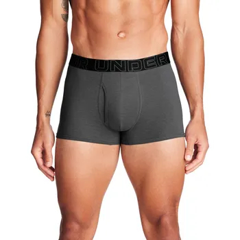 Boxerky Pánské boxerky Under Armour PERFORMANCE COTTON 3IN (3-PACK) šedé 1383891-025 - XS | UK 11 | US 12
