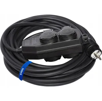 Napájecí kabel Prodlužovací Kabel gumový H05RR-F 3x1,5 30m + rozbočka