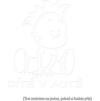 Samolepicí dekorace na vozidlo Děti v autě Kluk sedí samolepka na auto - modrá světlá / 10x11 cm