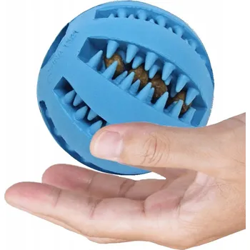 Hračka pro psa Hračka na psí pamlsek Lonaen Míček pro psa - hračka na krmivo - modrá barva 7 cm