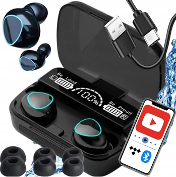 Sluchátka BEZDRÁTOVÁ SLUCHÁTKA DO UŠÍ SPORTOVNÍ HERNÍ ŠPUNTY BLUETOOTH TWS