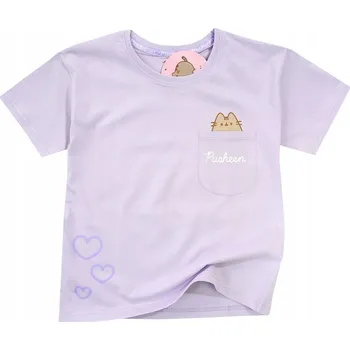 Dívčí oblečení EplusM dětské tričko fialové bavlna velikost 134