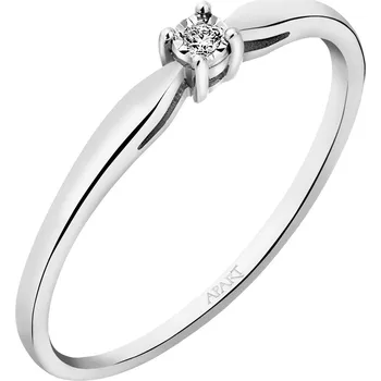 Prsten Prsten z bílého zlata s briliantem - 0,01 ct - ryzost 585 - 116.209