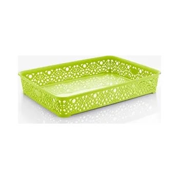 Úložný box Mega Plast, Košík MONAKO S, 6 x 26 x 20 cm, světle zelený