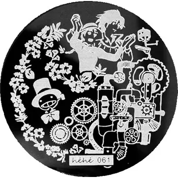 Šablona Destička na Razítka pro Nehty, Manikúru - HEHE061