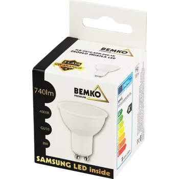 Žárovka BEMKO LED žárovka SAMSUNG GU10 8W 740lm 4000K D84-SLB-GU10-APM-080-4K