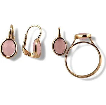 Souprava šperků Leru Zlatá souprava s růženínem 5,62g