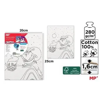 Set školních potřeb Płótno do malowania Mikołaj 20x25cm