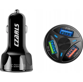 AUTOMOBILOVÁ 3 x USB FAST QC 3.0 LED podsvícení