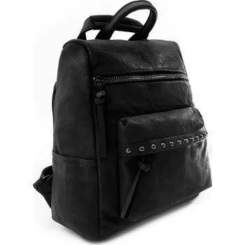 Městský batoh Černý zipový elegantní dámský batoh Izura