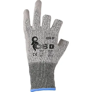 Pracovní rukavice CITA 3F rukavice protipořezové se zkrácenými prsty šedé