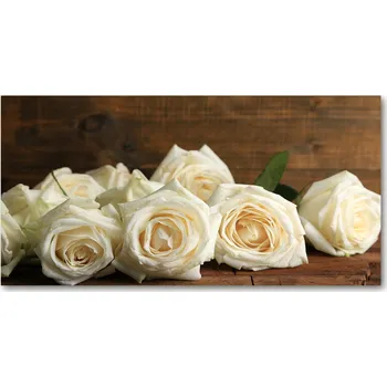Obraz Ochranný panel Bílé růže 140x70 cm + LEPIDLO