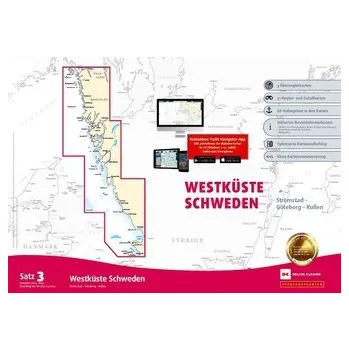 Sportbootkarten Satz 3: Westküste Schweden (Ausgabe 2024/2025)