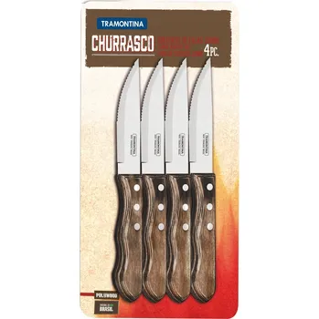 Stolování TRAMONTINA 4 JUMBO Wood CHURRASCO Steakové Nože