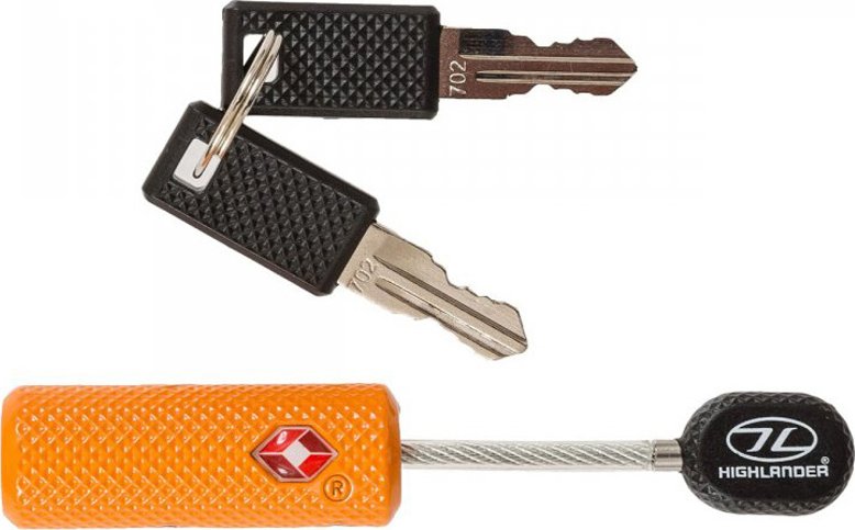 Highlander Barrel Zip Key Lock Zámek YTSS00821 oranžová