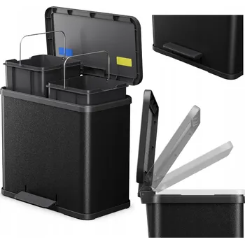 Odpadkový koš Odpadkový koš Hailo 18l nerezová ocel bílý