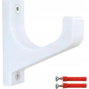 Věšák DELOSPRO držák/háček na helmu BOZP pro stavební dělníky, dřevorubce, elektrikáře BÍLÝ