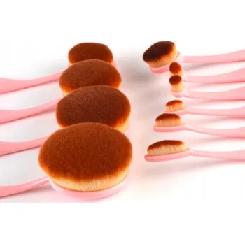 Kosmetický štětec Oválné štětce Sada štětců na make-up 10 Ks