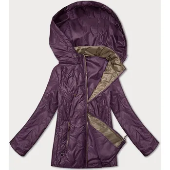 Fialová dámská prošívaná bunda s odepínací kapucí S'West (B8356-71) odstíny fialové 46