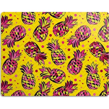 Miska pro psa Podložka pod misky pro psy a kočky, Růžový ananas, 90x60 cm