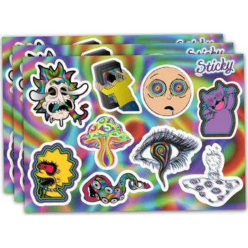 samolepka Samolepky NA KOLO psycho POHYBLIVÉ 3D MIX 10 ks