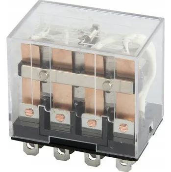 Elektronická součástka Pomocné relé 10A, 4 přepínací kontakty, cívka 12V DC
