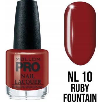 Lak na nehty 10. Ruby Fountain - Klasický lak na nehty s vytvrzujícím účinkem 15 ml - Mollon