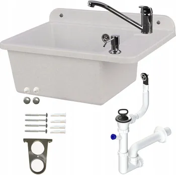 Granitový dřez Technický dřez pracovní komora baterie dávkovač