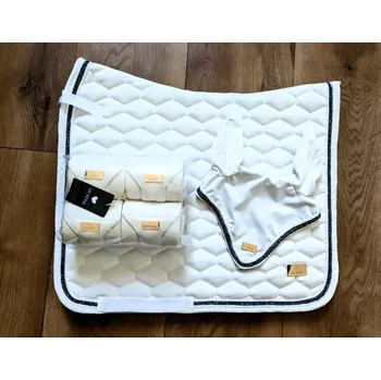 Podsedlová Dečka horss equestrian Velvet Glam - off white full