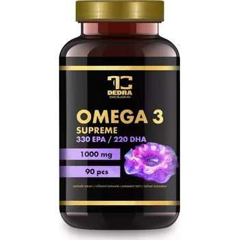 Speciální výživa Dedra OMEGA 3 SUPREME 90 kapslí 1000 mg, 330 mg EPA, 220 mg DHA, Vitamin E, doplněk stravy