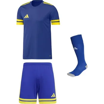 Fotbalový komplet Adidas Squadra 25 dres, trenky a stulpny sv.modro žlutý Velikost: 116