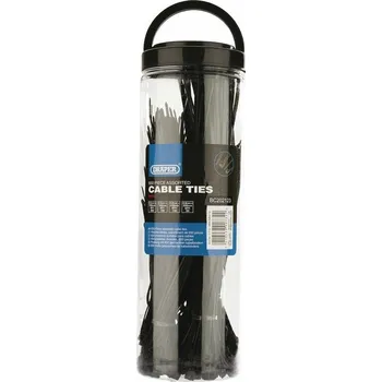 DRAPER Nylonové kabelové pásky různých velikostí černé 650 kusů 90734